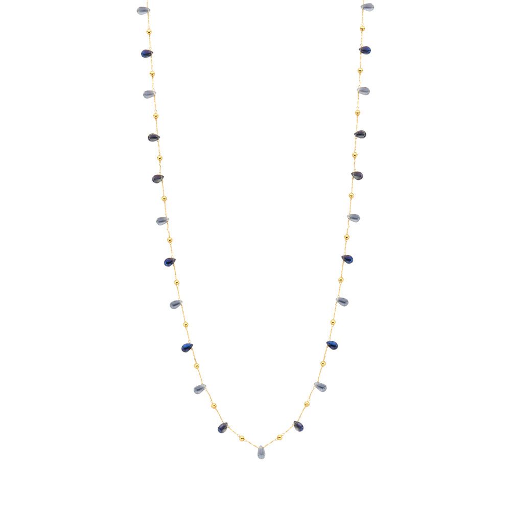 Daliolang ketting Les Cordes blauw