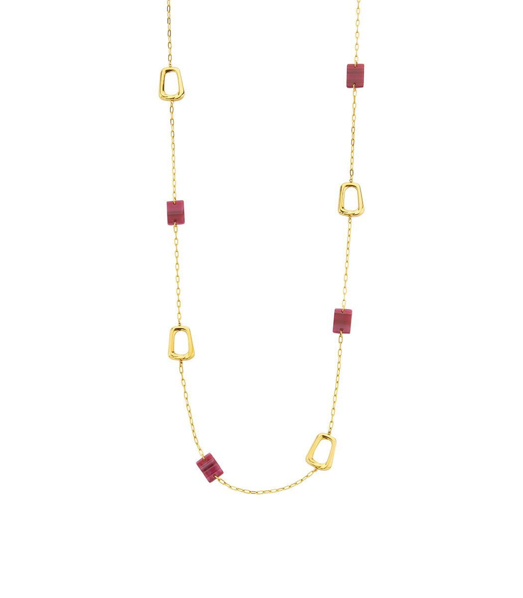 Eskalang ketting Les Cordes paars