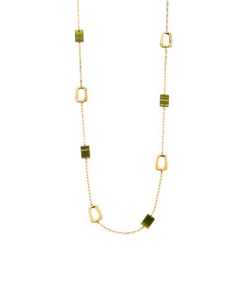 Eskalang ketting Les Cordes groen/paars/blauw