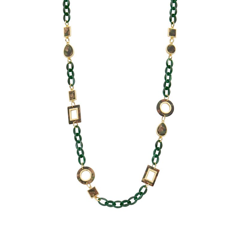 Pan 77 lang ketting Les Cordes groen