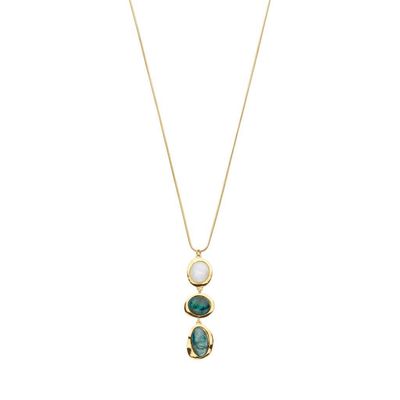 Kilani ketting Les Cordes multi turquoise