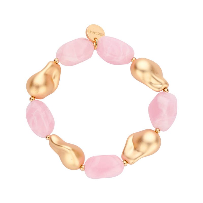 Dajo armband Les Cordes licht roze/beige