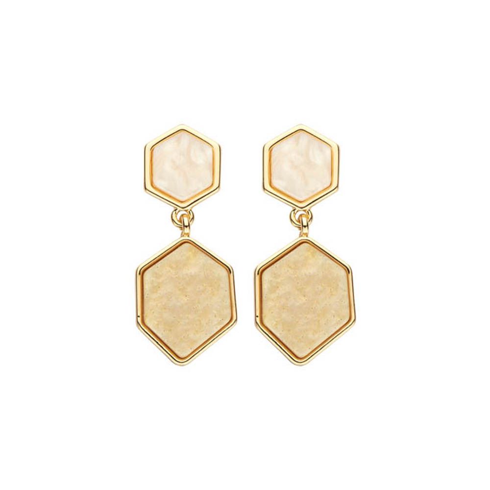 Komo oorringen Les Cordes multi beige