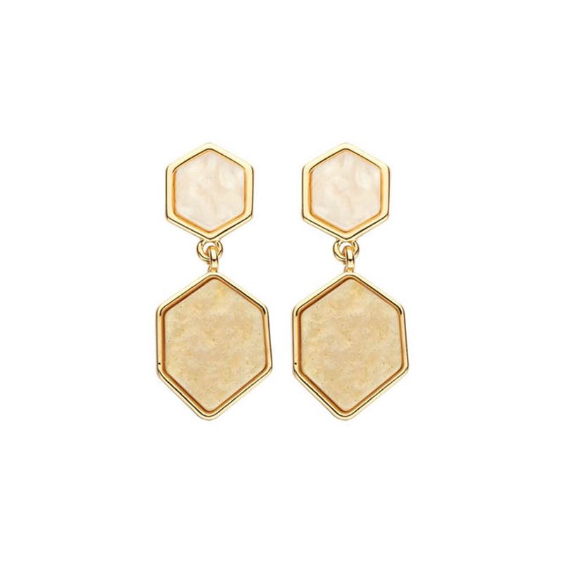 Komo oorringen Les Cordes multi beige