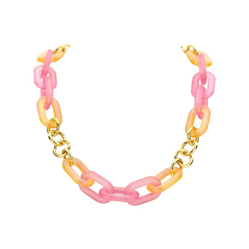 Dewiki ketting Les Cordes fushia-oranje