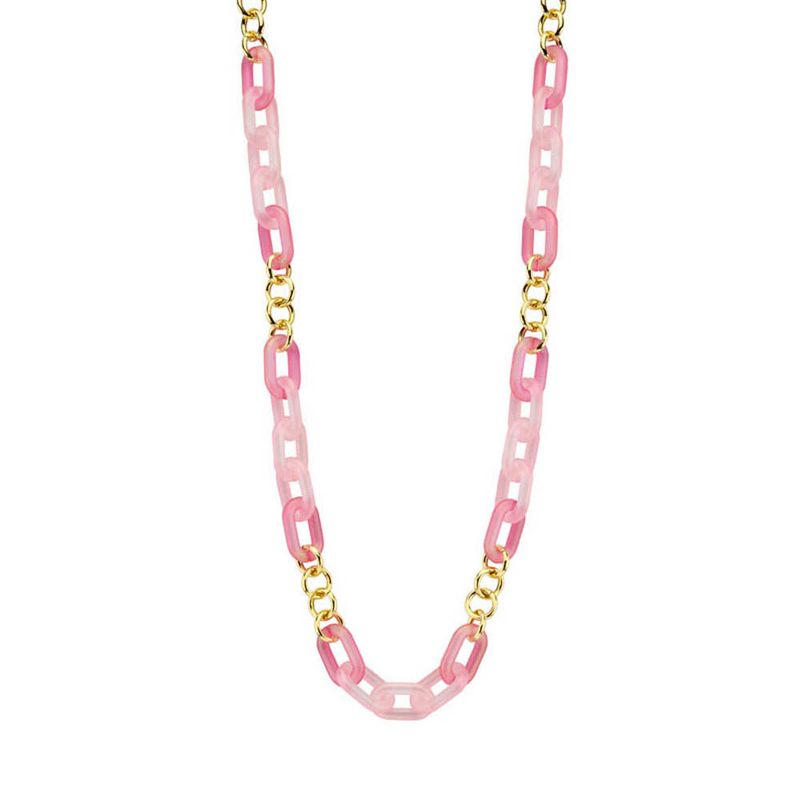 Dewikilang ketting Les Cordes fushia-roos