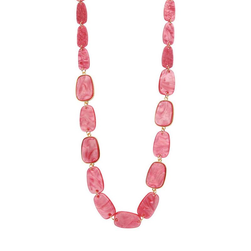 Karmen ketting Les Cordes fushia/licht blauw/oranje