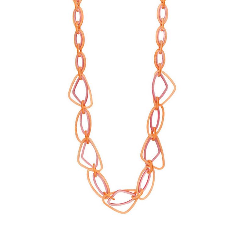 Kimo ketting Les Cordes fushia/oranje - lila - watergroen/licht blauw