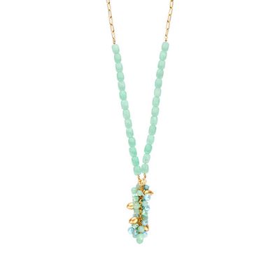PAN83LANG ketting Les Cordes watergoen/zwart