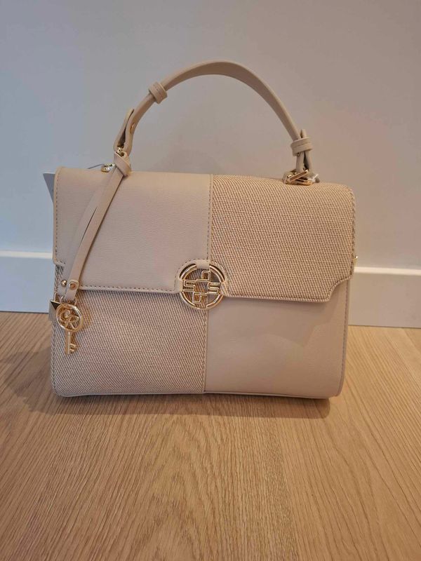 Handtas beige/kaki