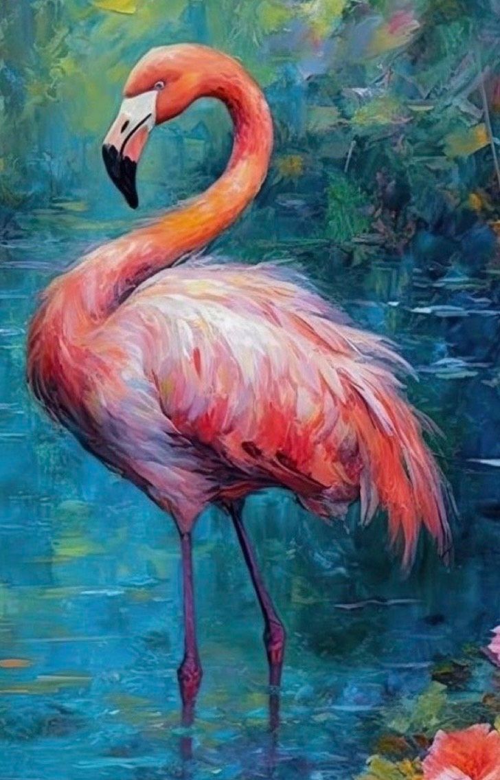 Easter break -  Tuesday 14 April 2026 - 9:00-12:00- MORNING- Art Workshop - Flamingo- acrylic on canvas