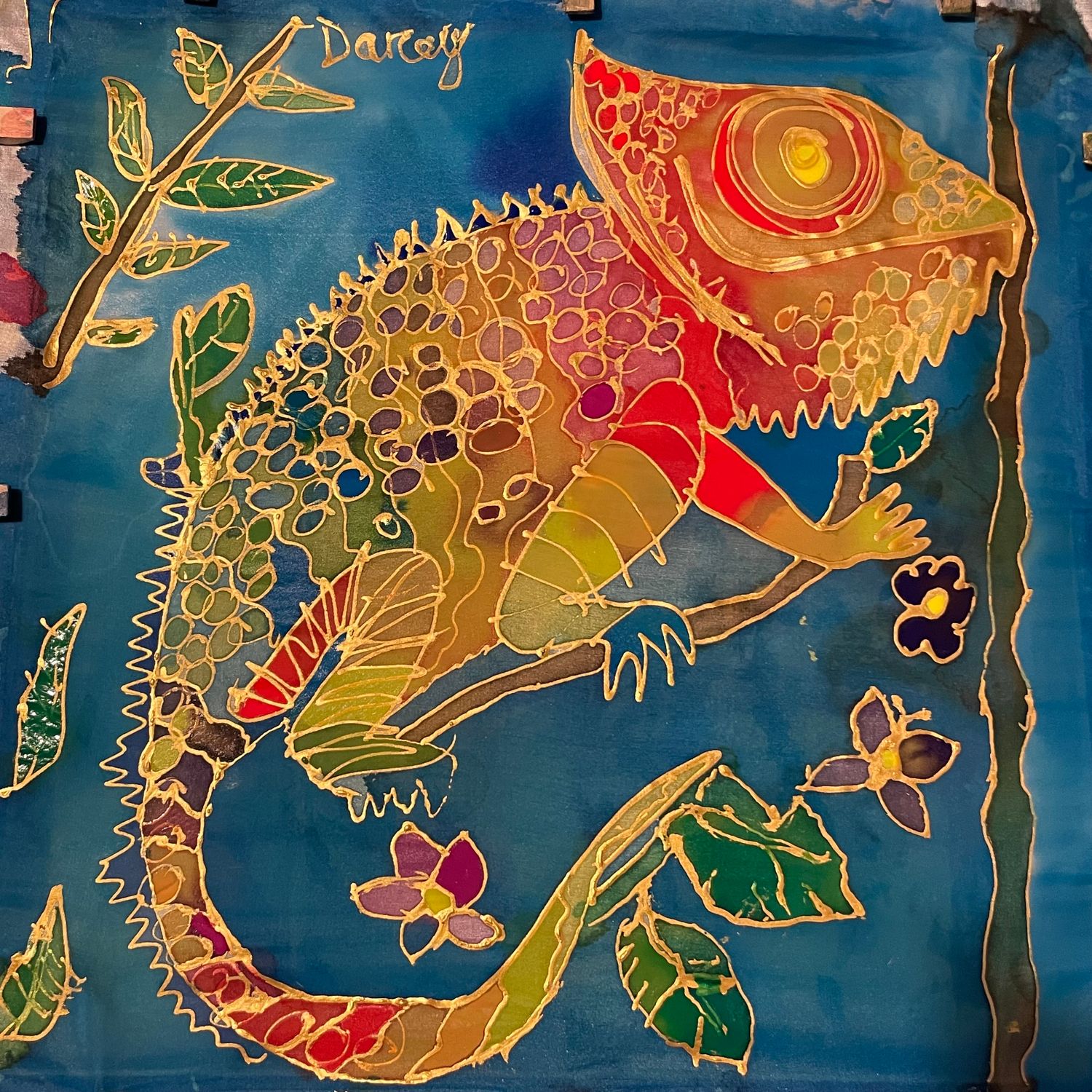 Easter break  Monday 13 April 2026 - 9:00-12:00- MORNING- Art Workshop - Chameleon SILK PAINTING