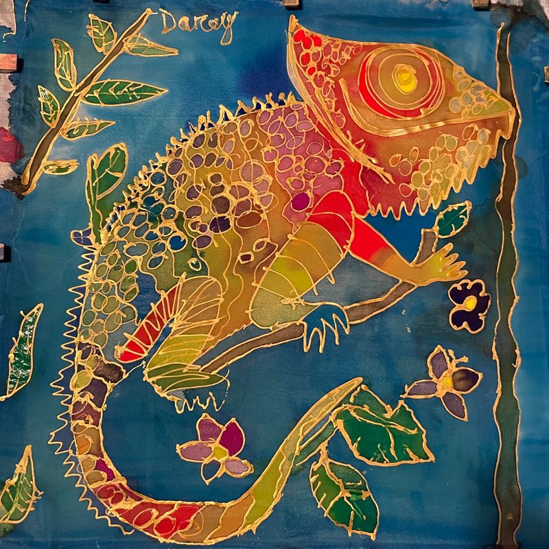 Easter break  Monday 13 April 2026 - 9:00-12:00- MORNING- Art Workshop - Chameleon SILK PAINTING