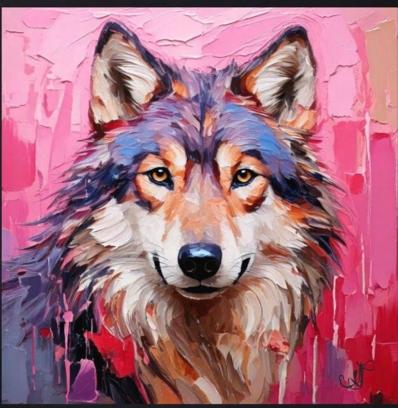 Summer Holiday Art Workshops -  Thursday 6 Aug 2026 - 9:00am-12:00- MORNING- Art Workshop - WOLF- acrylic on canvas