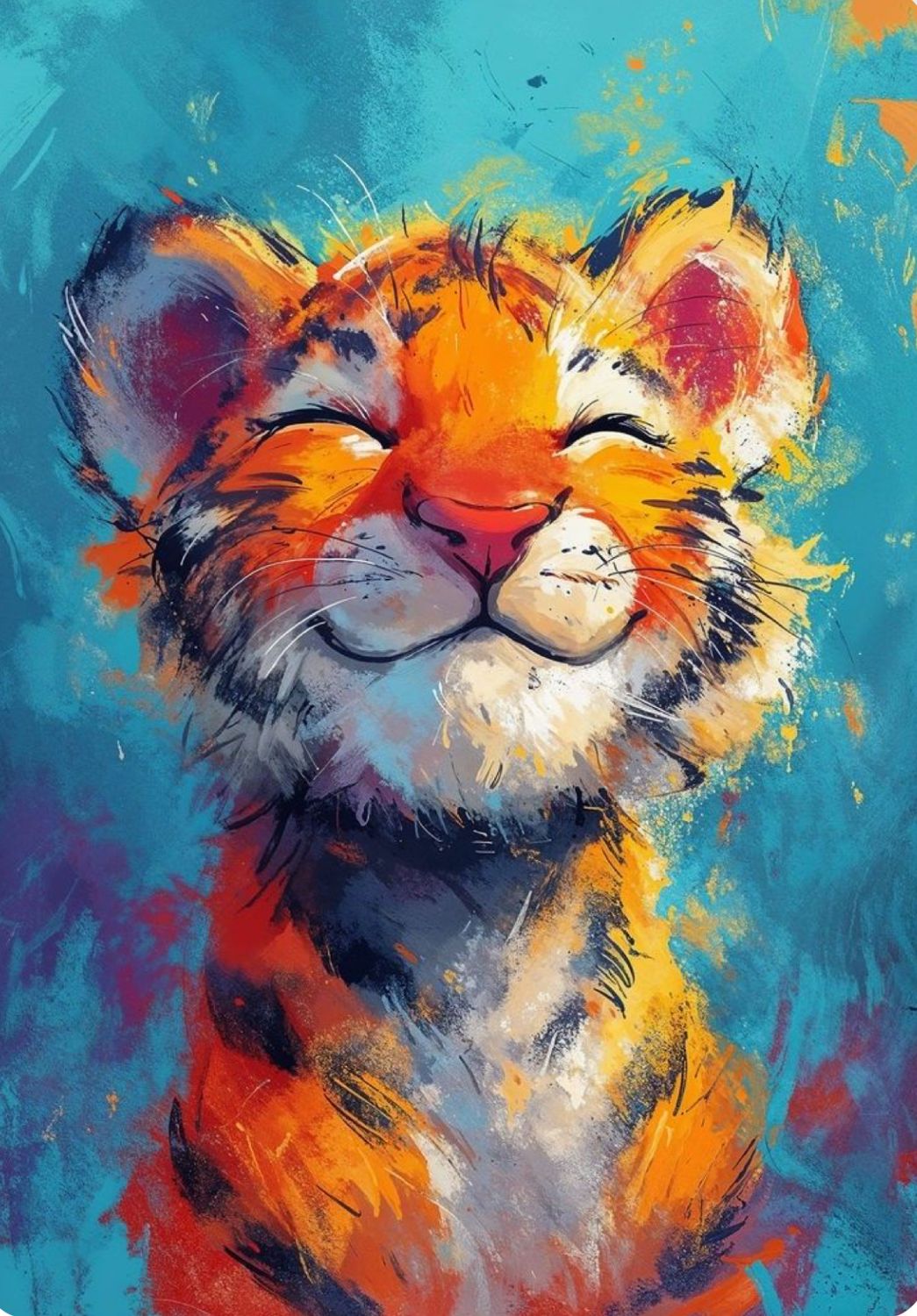 October half-term  Thursday 29 Oct 2026 - 9:00-12:00- MORNING- Art Workshop - baby tiger - acrylic on canvas