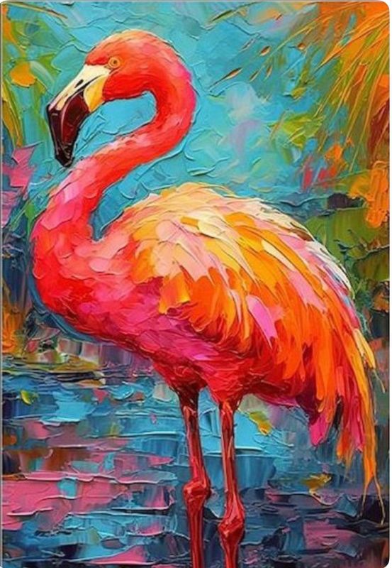 October half-term  Monday 26 Oct 2026 - 14:00-17:00- AFTERNOON- Art Workshop - Flamingo- acrylic on canvas