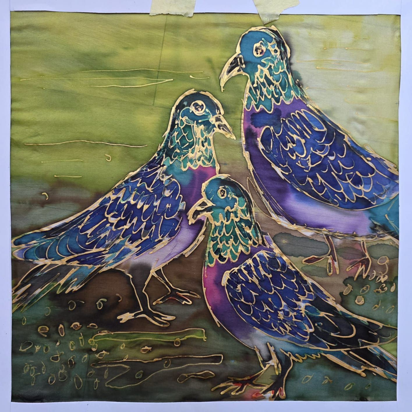 October half-term  Tuesday 27 Oct 2026 - 9:00-12:00- MORNING- Art Workshop - pigeons - silk paint