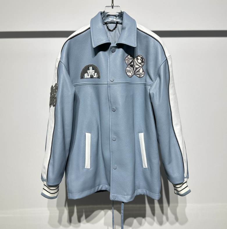 Veste de coach longue en cuir