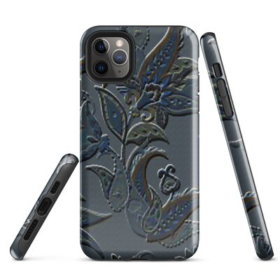 Blue Flower Phone Case Samsung Galaxy S10 S23 Ultra and iPhone 11 15 Pro Max