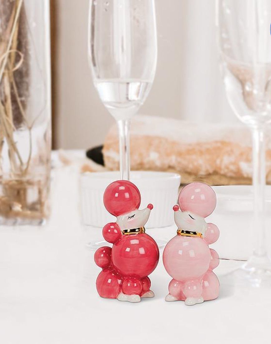 Poodle Salt &amp; Pepper Shakers