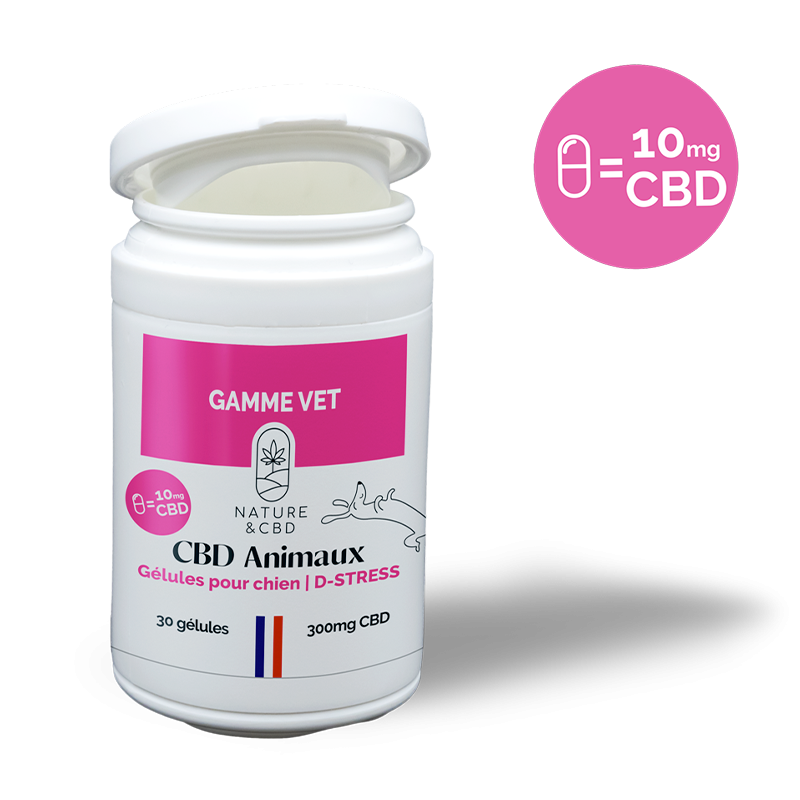 Gélules CBD chien D-stress - 10mg