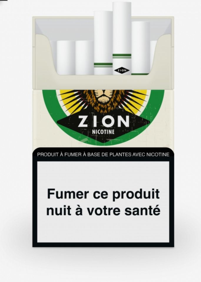 Paquet de cigarettes zion nicotine