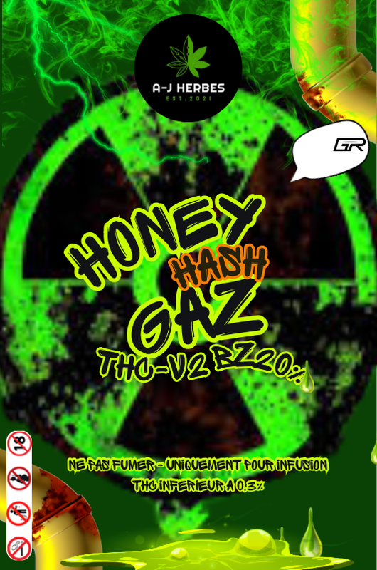 Honey hash gaz thc v2 BZ 20%