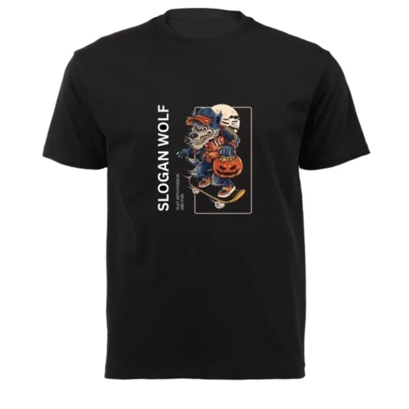 Slogan wolf t-shirt