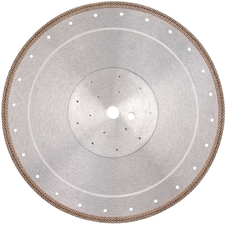 Diamanttrennscheibe mit geschlossenem Rand, mit Flansch