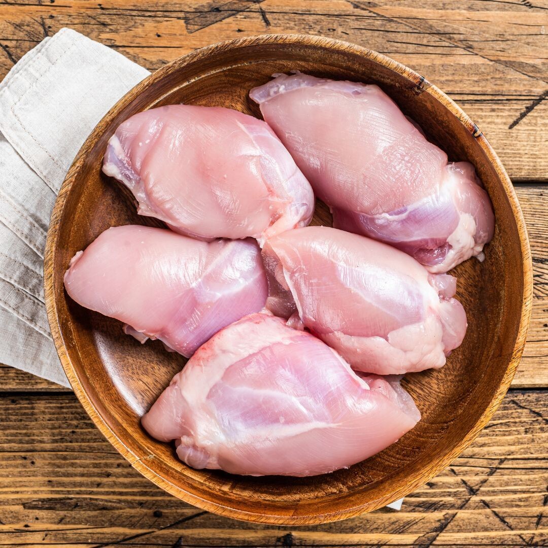 Thighs (de-boned)  6 or 8 thighs per pack