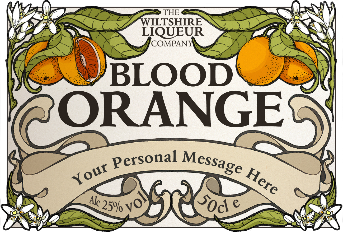 Blood Orange personalised label