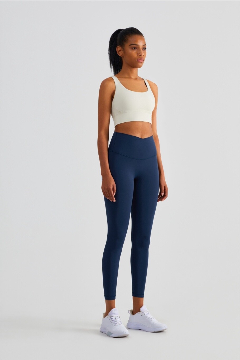 Naomi High Waist Leggings, Size: LG, Colour: Navy Blue