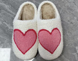 I Heart You Slippers, Size: 7/8, Colour: Pink Big Heart