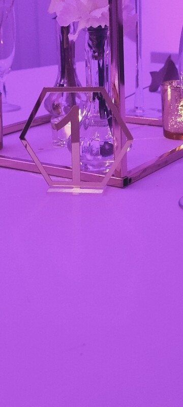 Location Petit numéro de table doré
