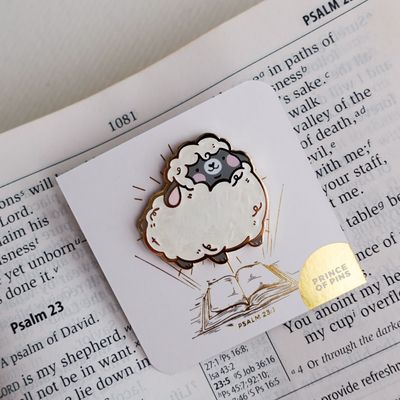 Psalm 23:1 (Chonky Grey) Enamel Pin