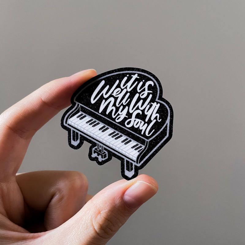 It is Well with My Soul (Piano) Matte Glitter Sticker