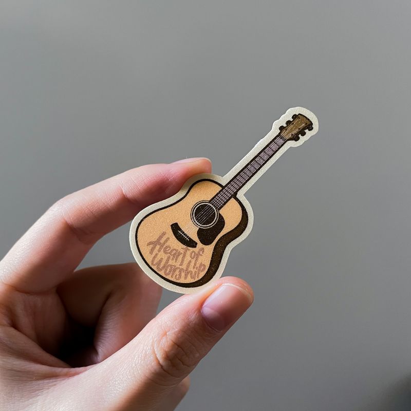 Heart of Worship (Guitar) Matte Glitter Sticker