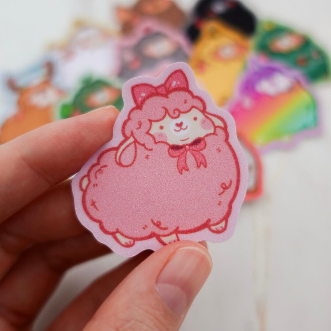 Cutie Pie Chonk Matte Glitter Sticker