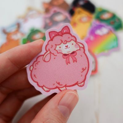 Cutie Pie Chonk Matte Glitter Sticker