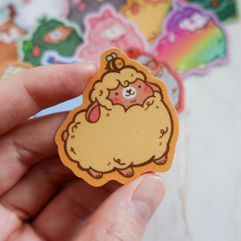 Honey Butter Chonk Matte Glitter Sticker