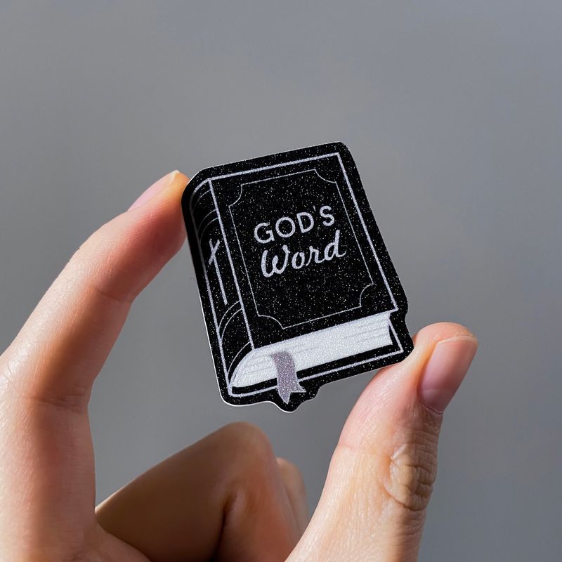 Psalm 119:105 (Bible) Matte Glitter Sticker