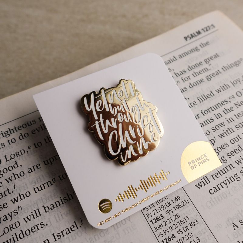 Yet Not I (White) Enamel Pin