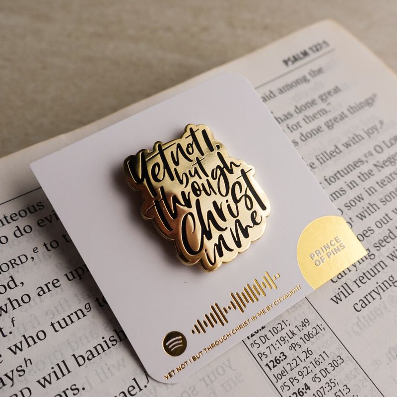 Yet Not I (Black) Enamel Pin