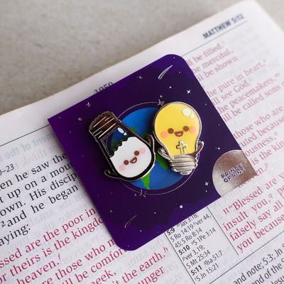 Matthew 5:13 (Salt &amp; Light) Enamel Pins