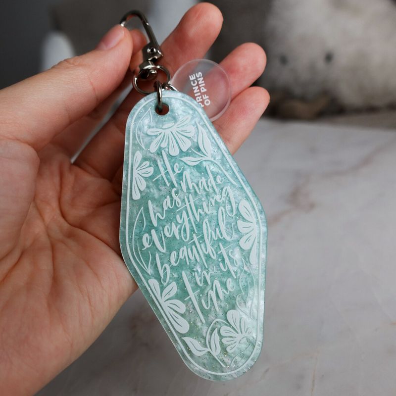 Ecclesiastes 3:11 (Ocean Turquoise) Declaration Keychain
