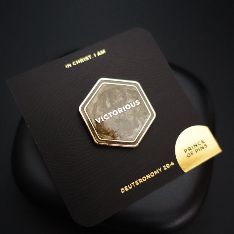 Deuteronomy 20:4 (Victorious) Enamel Pin