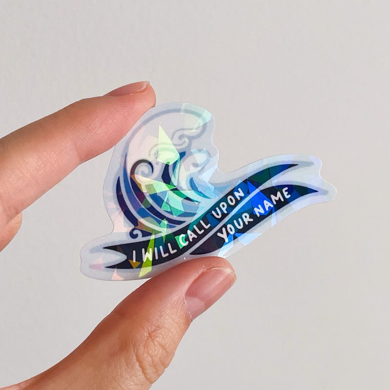 Oceans Holographic Sticker