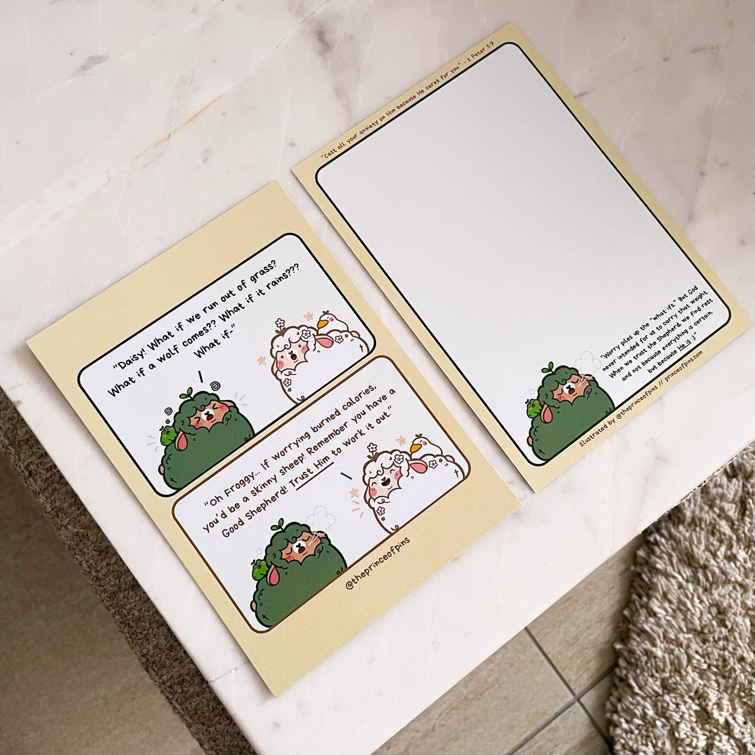 Chonky Cartoon Postcard (Worry Not)