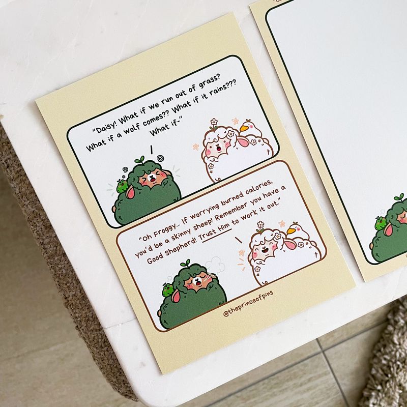 Chonky Cartoon Postcard (Worry Not)