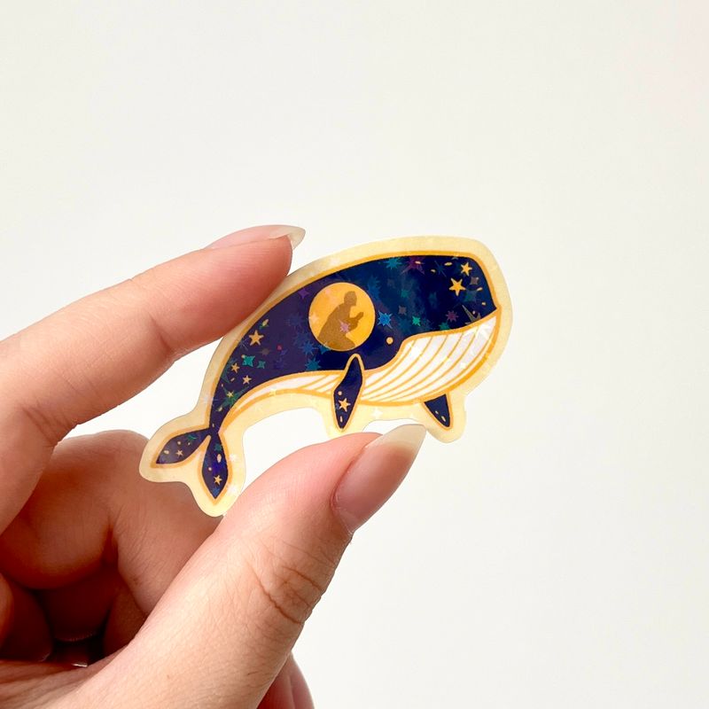 Jonah 2:2 (Whale) Holographic Sticker